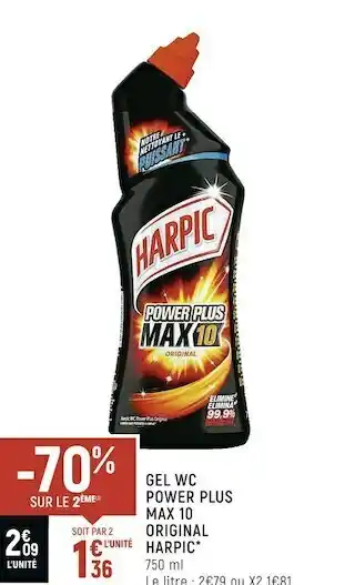 Petit Casino Harpic gel wc power plus max 10 original offre