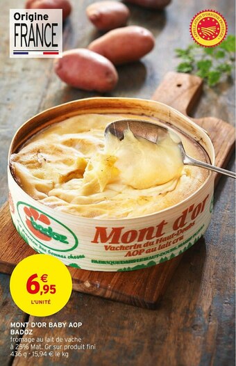 Intermarché Badoz mont d'or baby aop offre