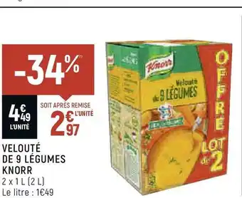 Spar Knorr velouté de 9 légumes offre
