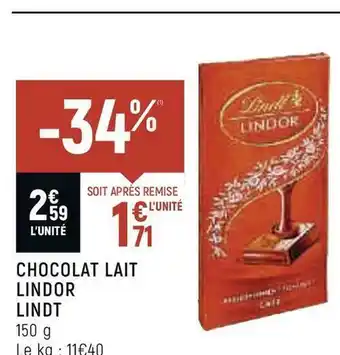 Spar Lindt chocolat lait lindor offre