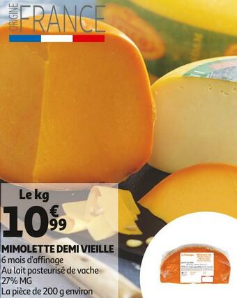 Auchan Mimolette demi vieille offre