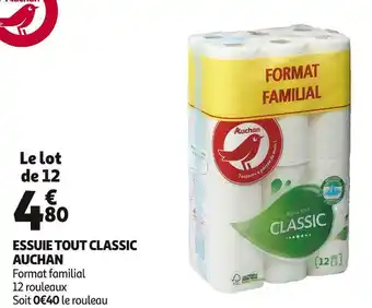 Auchan Auchan essuie tout classic offre