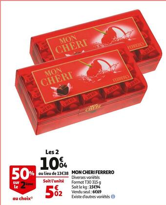 Auchan Ferrero mon cheri offre