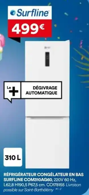 Surfline Réfrigérateur congélateur en bas