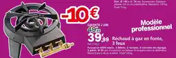 Provence Outillage Réchaud à gaz en fonte 3 feux offre