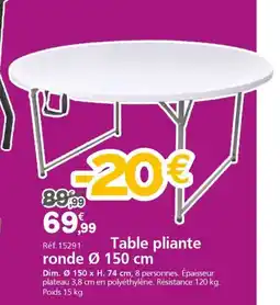 Provence Outillage Table pliante offre