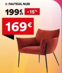 BUT FAUTEUIL NUBI offre
