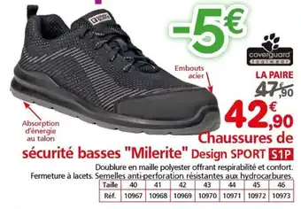 Coverguard Chaussures de sécurité basses "Milerite" Design SPORT S1P