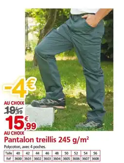 Provence Outillage Pantalon treillis offre