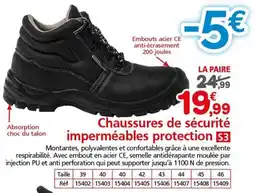 Provence Outillage Chaussures de sécurité imperméables protection S3 offre