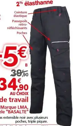 Provence Outillage BASALTE Pantalon de travail offre