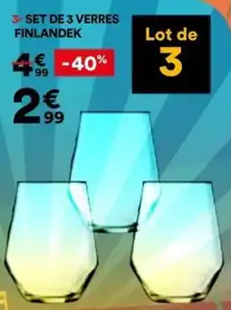 BUT FINLANDEK Verres offre
