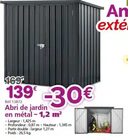 Provence Outillage Abri de jardin en métal offre