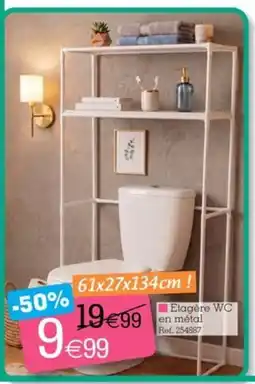 Kandy Etagère WC en métal offre