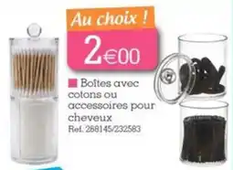 Kandy Boîtes avec cotons ou accessoires pour cheveux offre