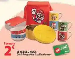 Auchan Supermarché Waoh! le set de 2 mugs offre