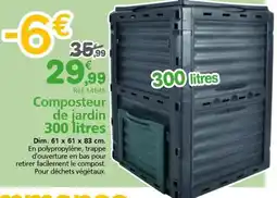 Provence Outillage Composteur de jardin 300 litres offre