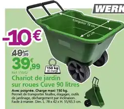 Provence Outillage WERK Chariot de jardin offre