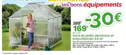 Provence Outillage Serre de jardin aluminium et polycarbonate offre