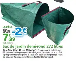 Provence Outillage Sac de jardin demi-rond offre