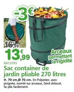 Provence Outillage Sac container de jardin pliable offre