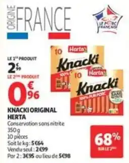 Auchan Supermarché Herta Knacki Original offre