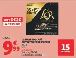 Auchan Supermarché L'OR ESPRESSO offre