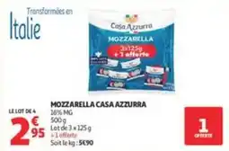 Auchan Supermarché Casa Azzurra Mozzarella offre