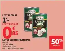 Auchan Supermarché Grace Lait de coco premium offre