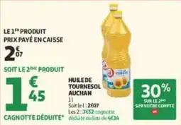 Auchan Supermarché AUCHAN Huile de tournesol offre