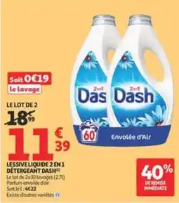 Auchan Supermarché Dash Lessive liquide 2 en 1 offre