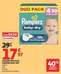 Auchan Supermarché Pampers couches offre