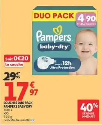 Pampers couches