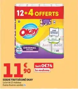 Auchan Supermarché Okay Essuie tout décoré offre
