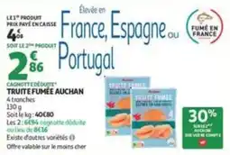 Auchan Supermarché TRUITE FUMÉE AUCHAN offre
