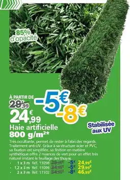 Provence Outillage Haie artificielle offre