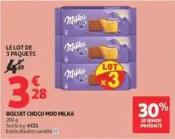 Auchan Supermarché Milka Biscuit Choco Moo offre