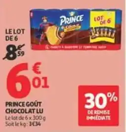 Auchan Supermarché PRINCE GOÛT CHOCOLAT LU offre