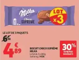 Auchan Supermarché Milka Biscuit Choco Suprême offre