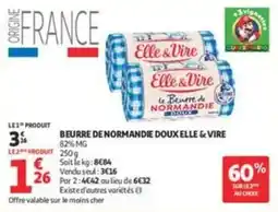 Auchan Supermarché Elle & Vire Beurre de Normandie Doux offre