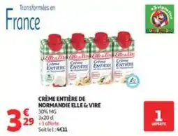 Auchan Supermarché ELLE & VIRE Crème entière offre