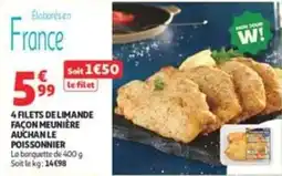 Auchan Supermarché AUCHAN LE POISSONNIER 4 FILETS DE LIMANDE offre