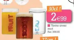 Kandy Verre avec mot offre