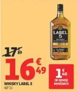 Auchan Supermarché LABEL 5 WHISKY offre