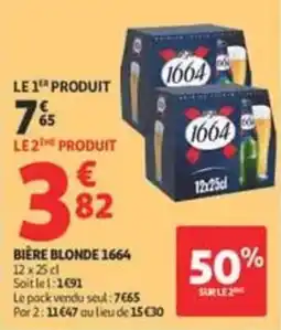 Auchan Supermarché 1664 Bière blonde offre