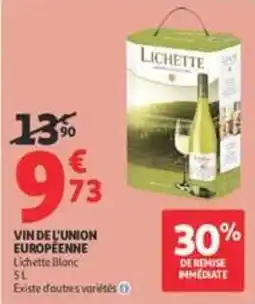 Auchan Supermarché Lichette Vin Blanc offre