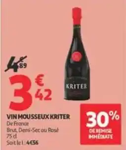 Auchan Supermarché KRITER VIN MOUSSEUX offre