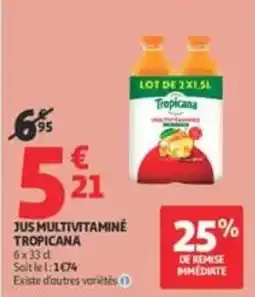 Auchan Supermarché Tropicana Jus multivitaminé offre