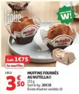 Auchan Supermarché Nutella Muffins fourrés offre