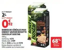 Auchan Supermarché Isostar Céréales Max Energy offre